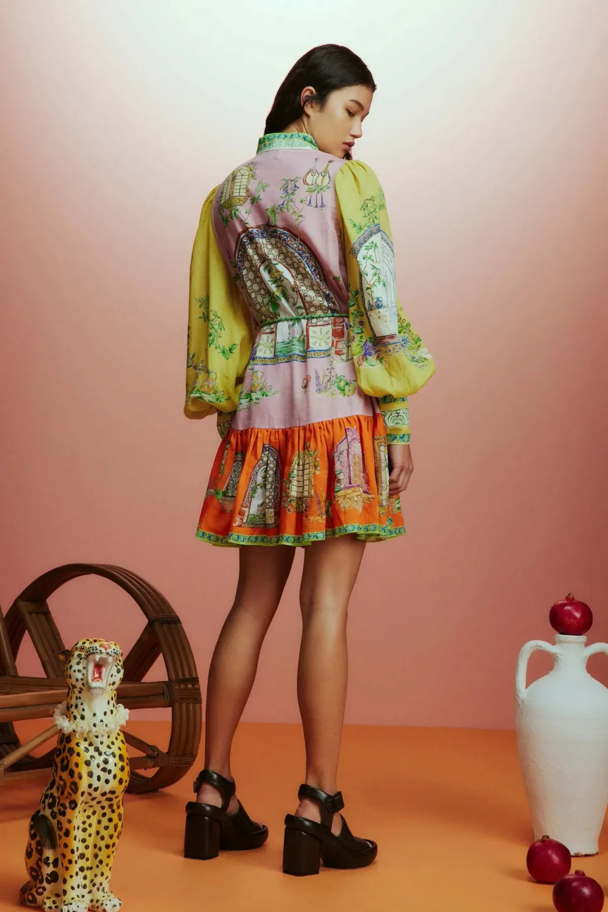 Alemais Monte Mini Dress Multi Print Size 8 - Image 2