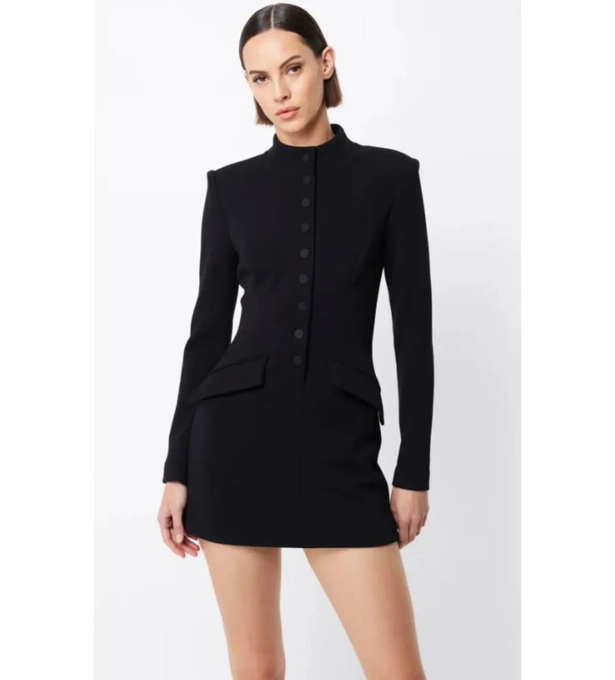 Mossman Network Mini Dress Black Size AU 6 - Image 4