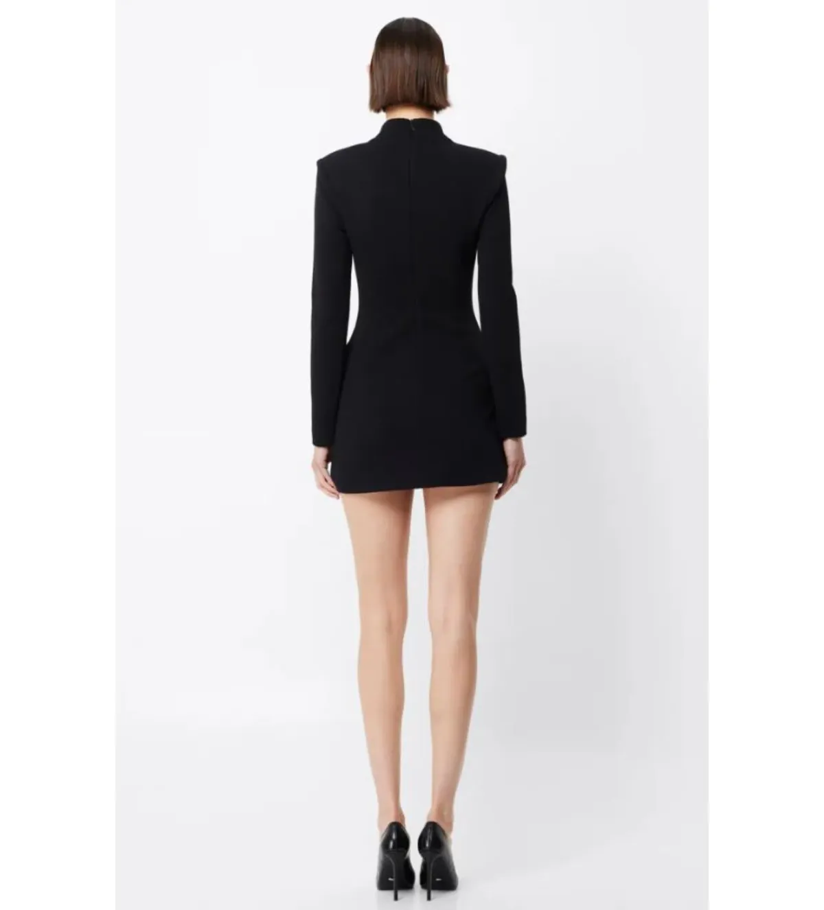 Mossman Network Mini Dress Black Size AU 6 - Image 3