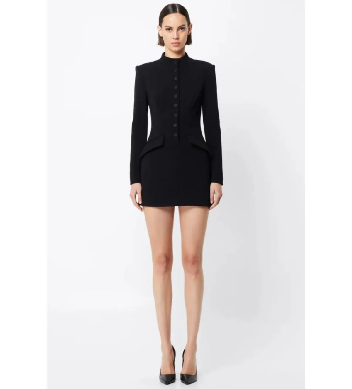 Mossman Network Mini Dress Black Size AU 6 - Image 1