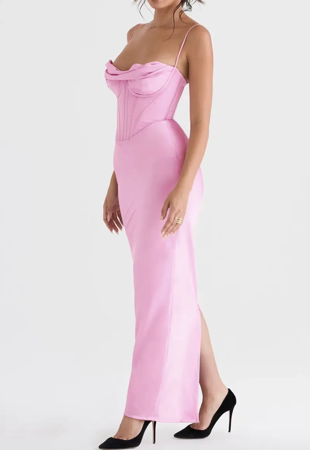  House of CB Charmaine Maxi Dress Pink Size 6 - Image 3