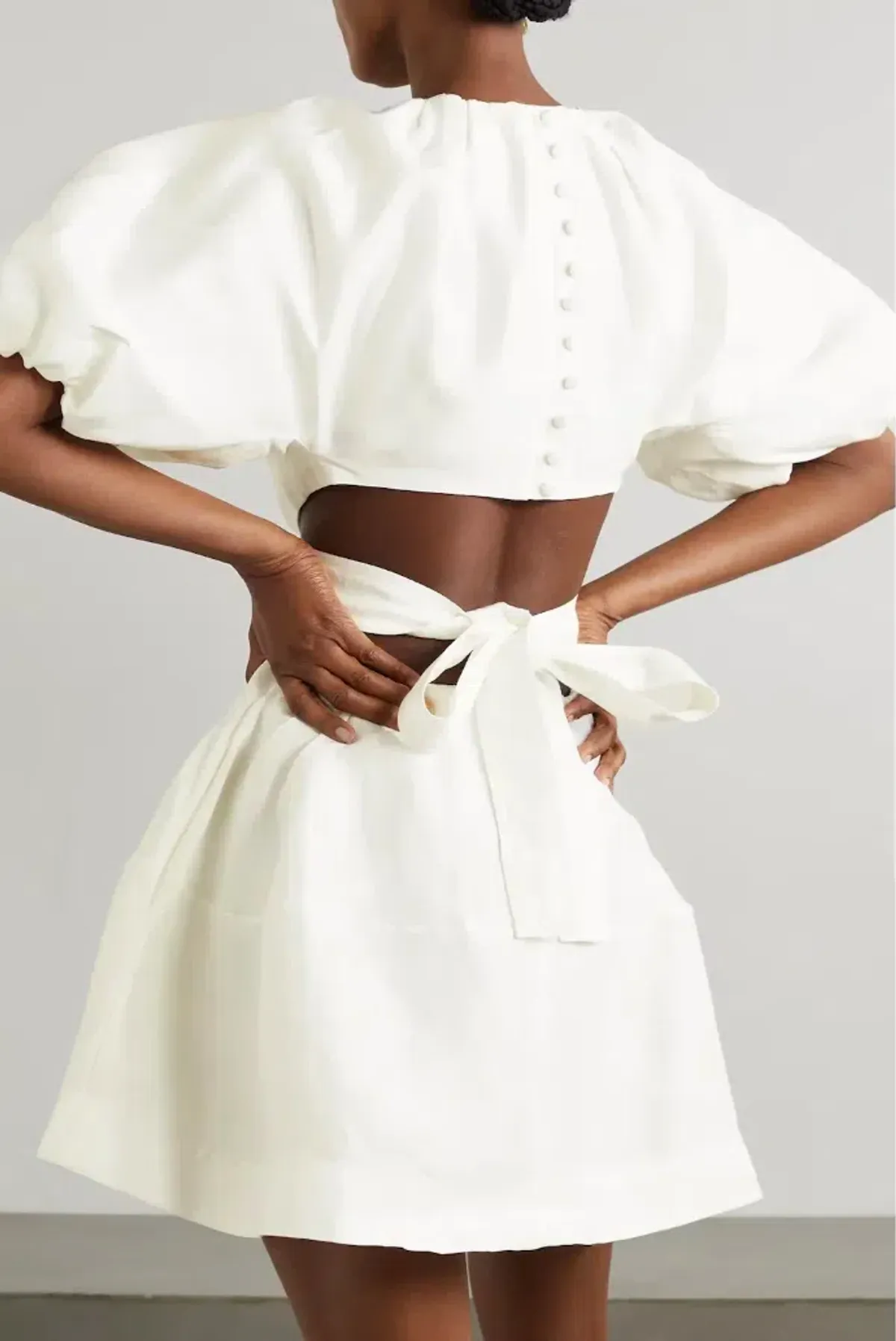 Aje Mimosa Cut Out Mini Dress in White size AU 14 - Image 5