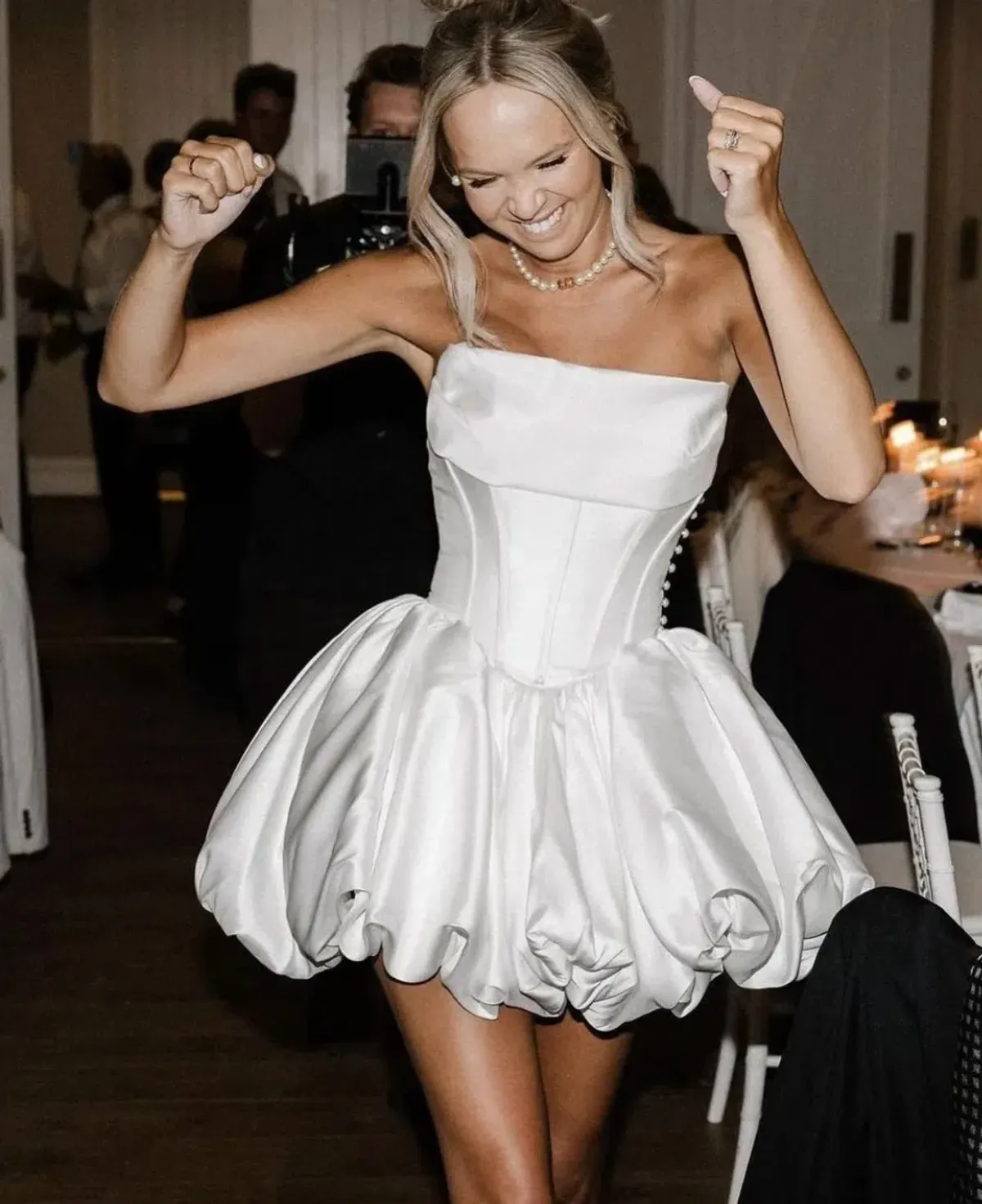 Aston Bridal Jac Mini Dress White Size 8 - Image 1