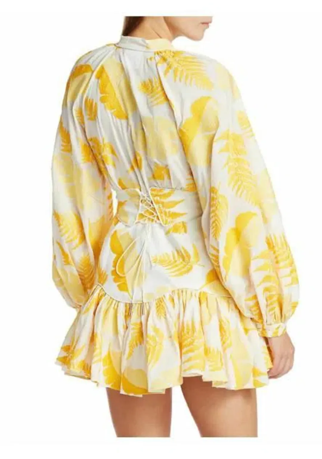 Acler Bastia Mini Yellow Floral Print 10 for rent on The Volte - main image