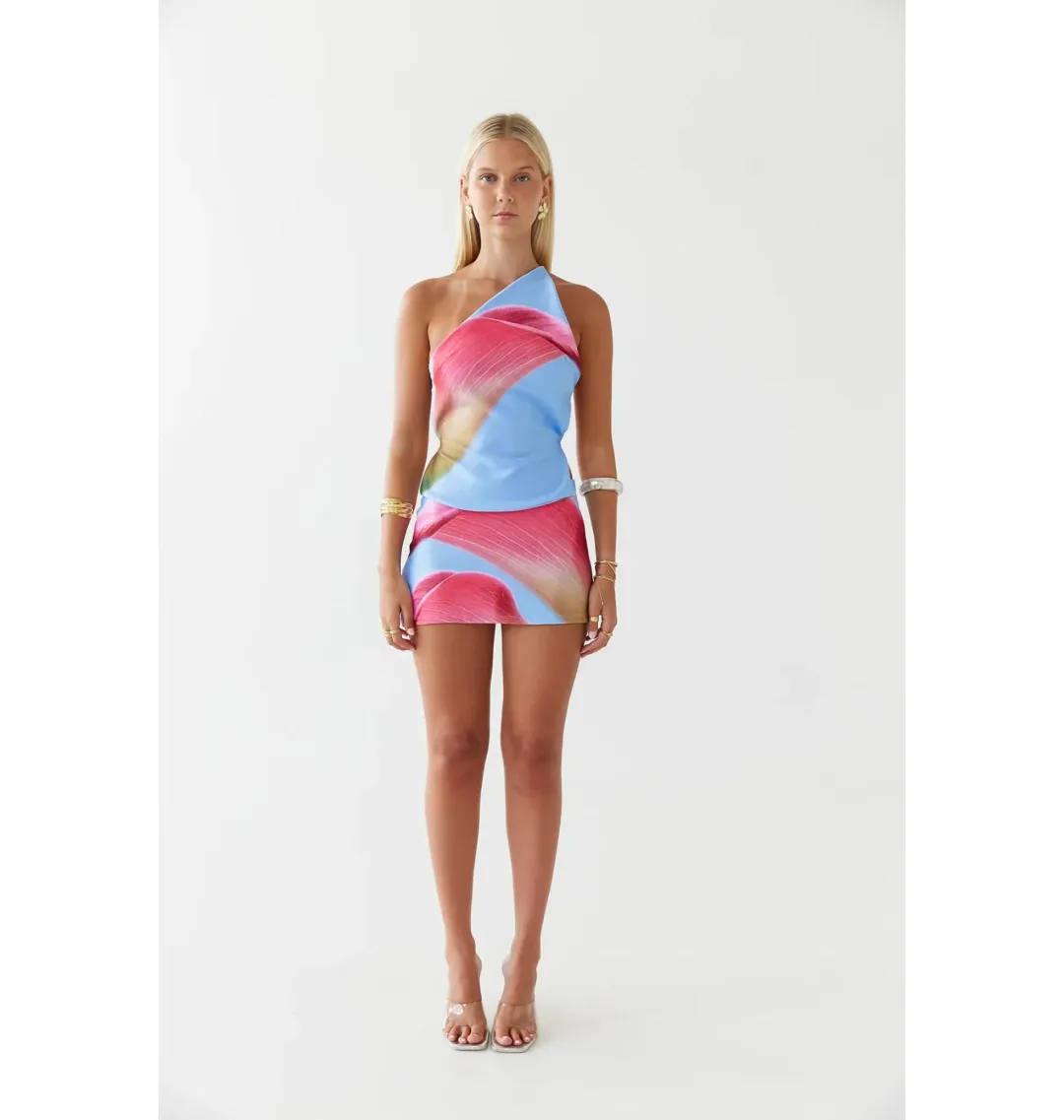 HNTR the label Sam Top and Skirt Set in Calla Size S / AU 8 for rent on The Volte - main image