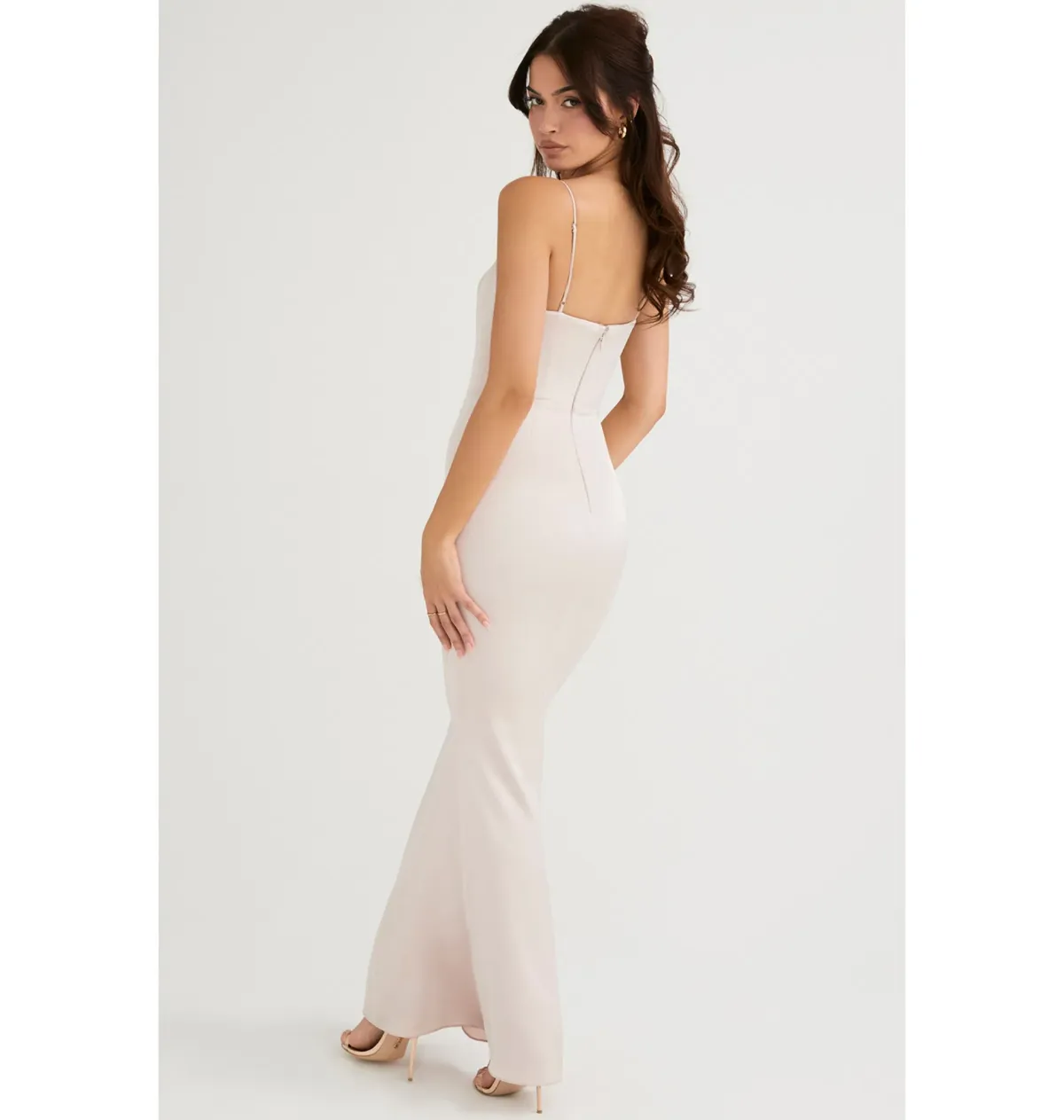 House Of CB Olivette Satin Corset Maxi Dress Crystal Size 8/S - Image 3