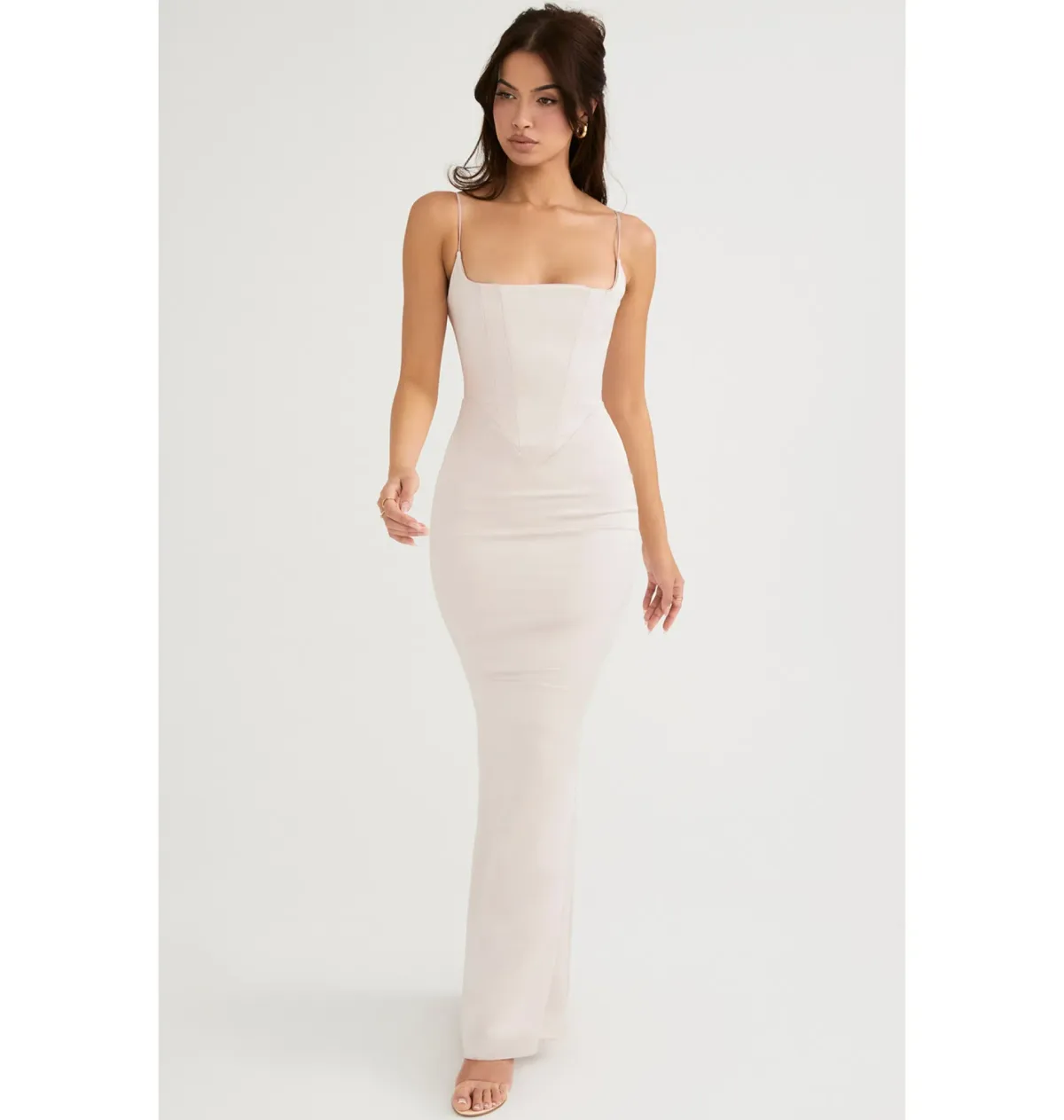 House Of CB Olivette Satin Corset Maxi Dress Crystal Size 8/S - Image 1