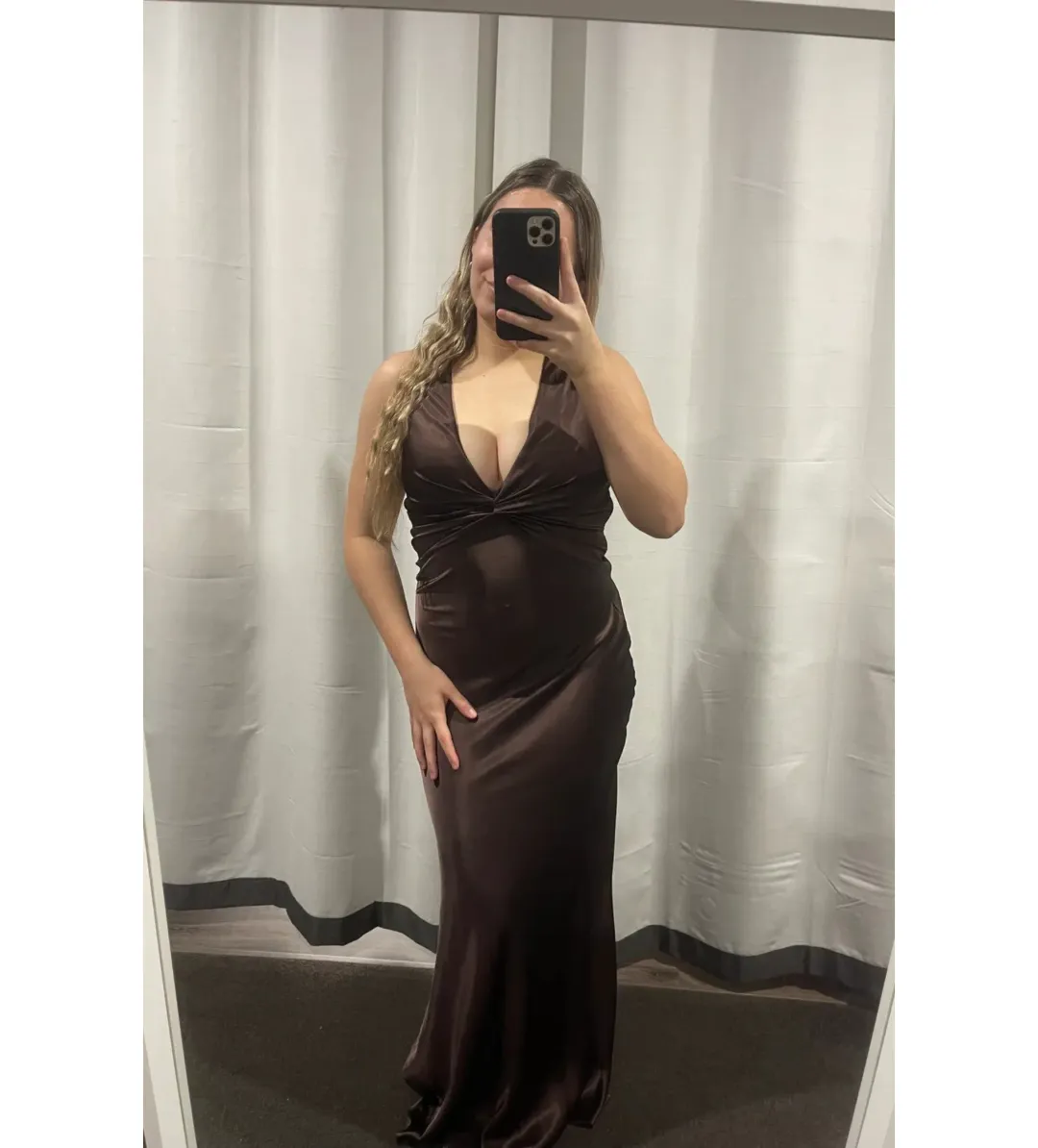 Ruth Tarvydas Goddess Gown Brown Size AU 10 for rent on The Volte - main image