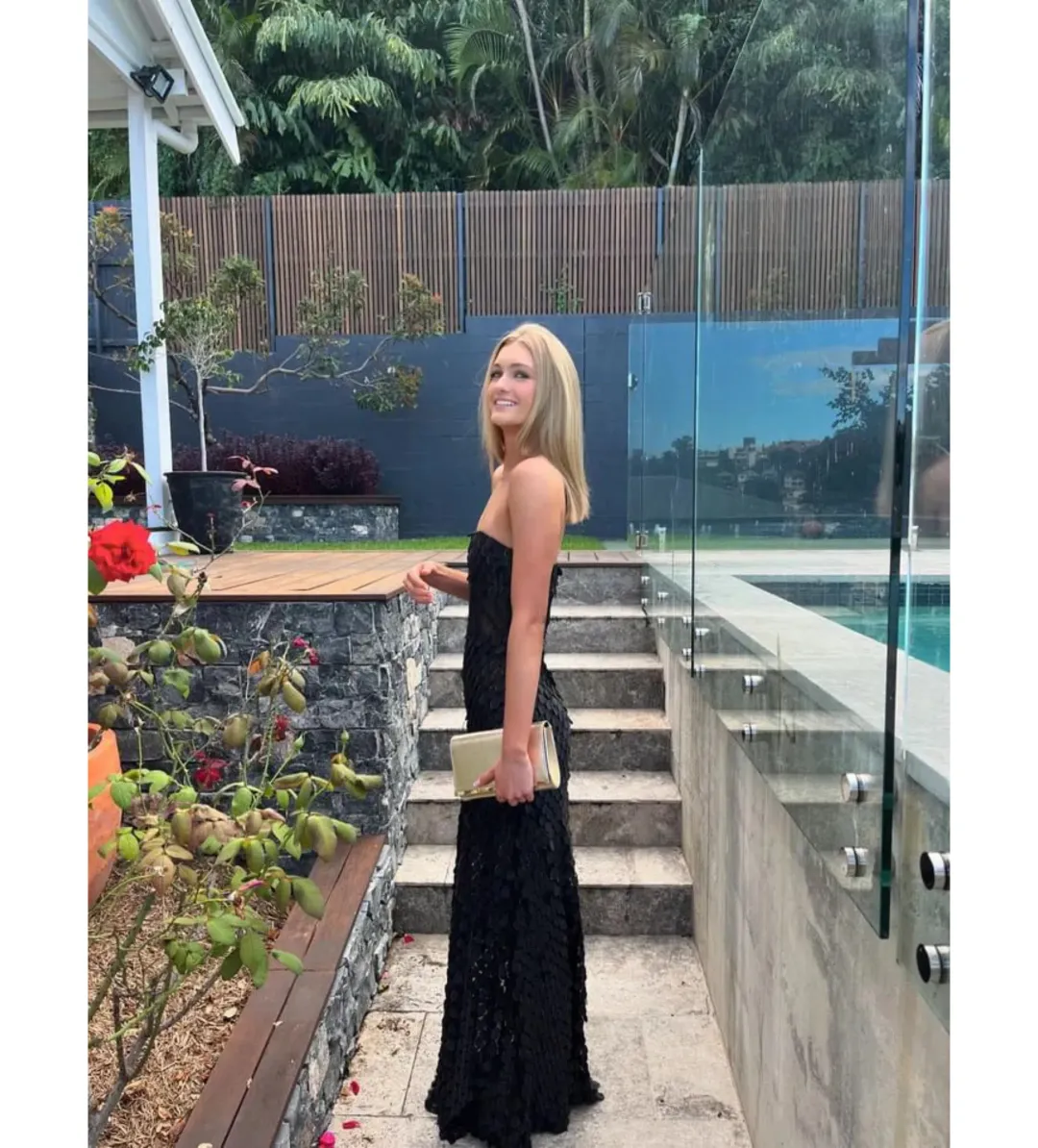 Manning Cartell Supreme Extreme Strapless Gown Black Size AU 8 for rent on The Volte - main image