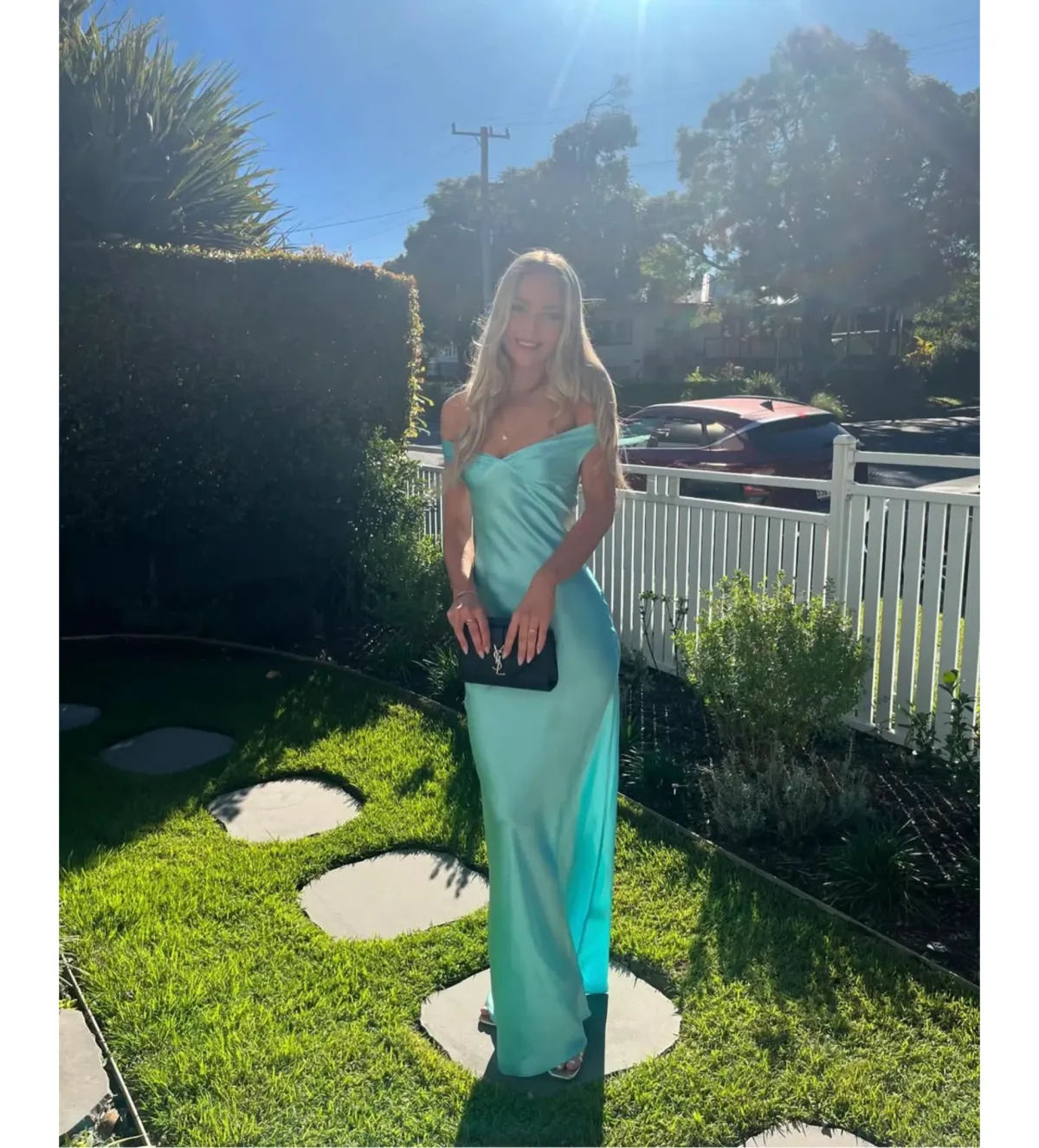 Natalie Rolt Bridget Gown in Turquoise Size 8 - Image 3