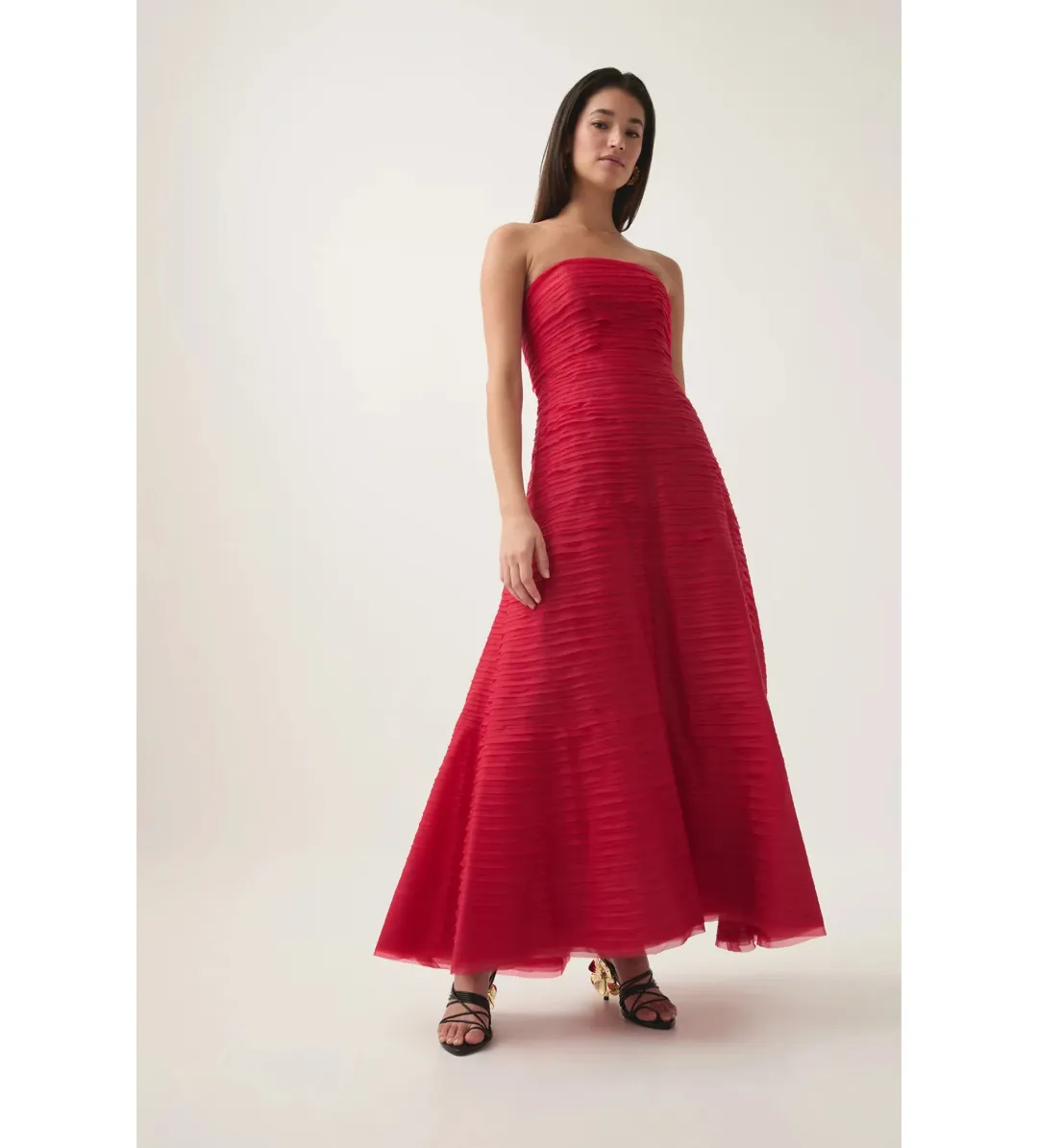 Aje Soundscape Maxi Dress in Scarlet Red Size 6 for rent on The Volte - main image
