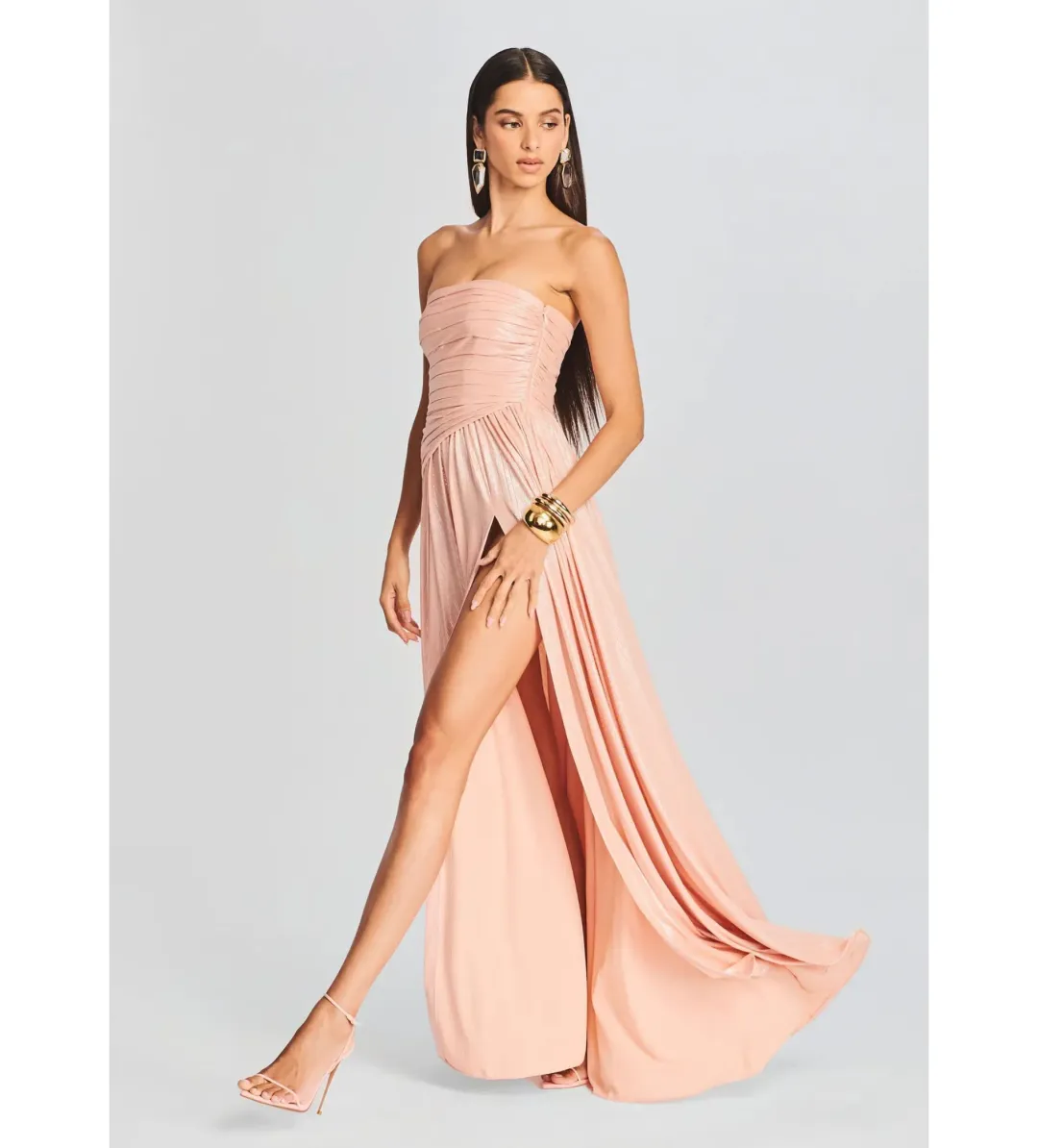 Retrofete Jacie Dress in Peach Size XS / AU 4 for rent on The Volte - main image