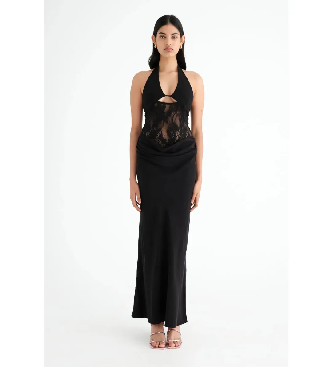 Benni Miko Maxi Dress in Black Size 6 for rent on The Volte - main image
