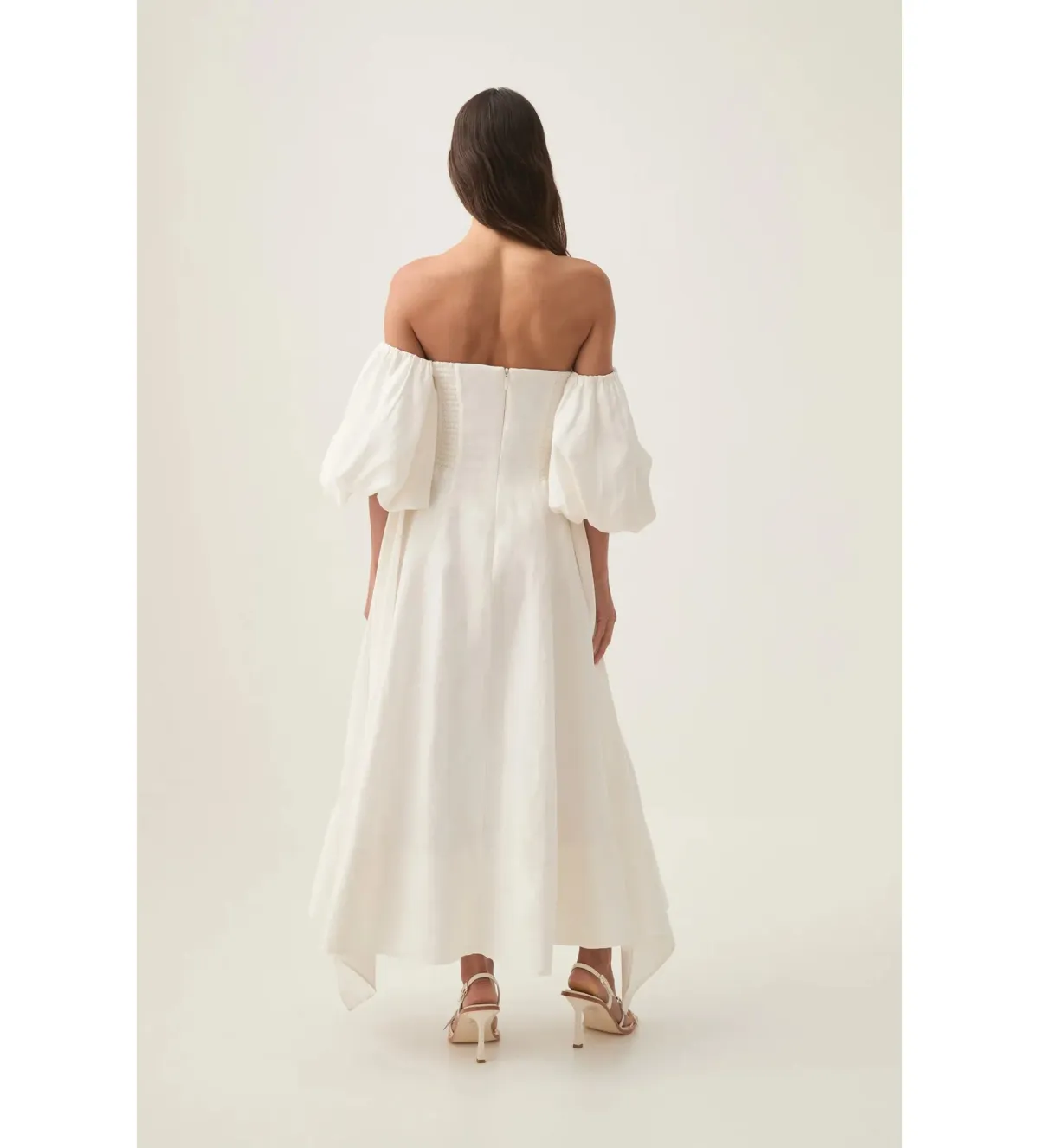 Aje Incarnation Midi Dress Ivory Size AU 10 - Image 3