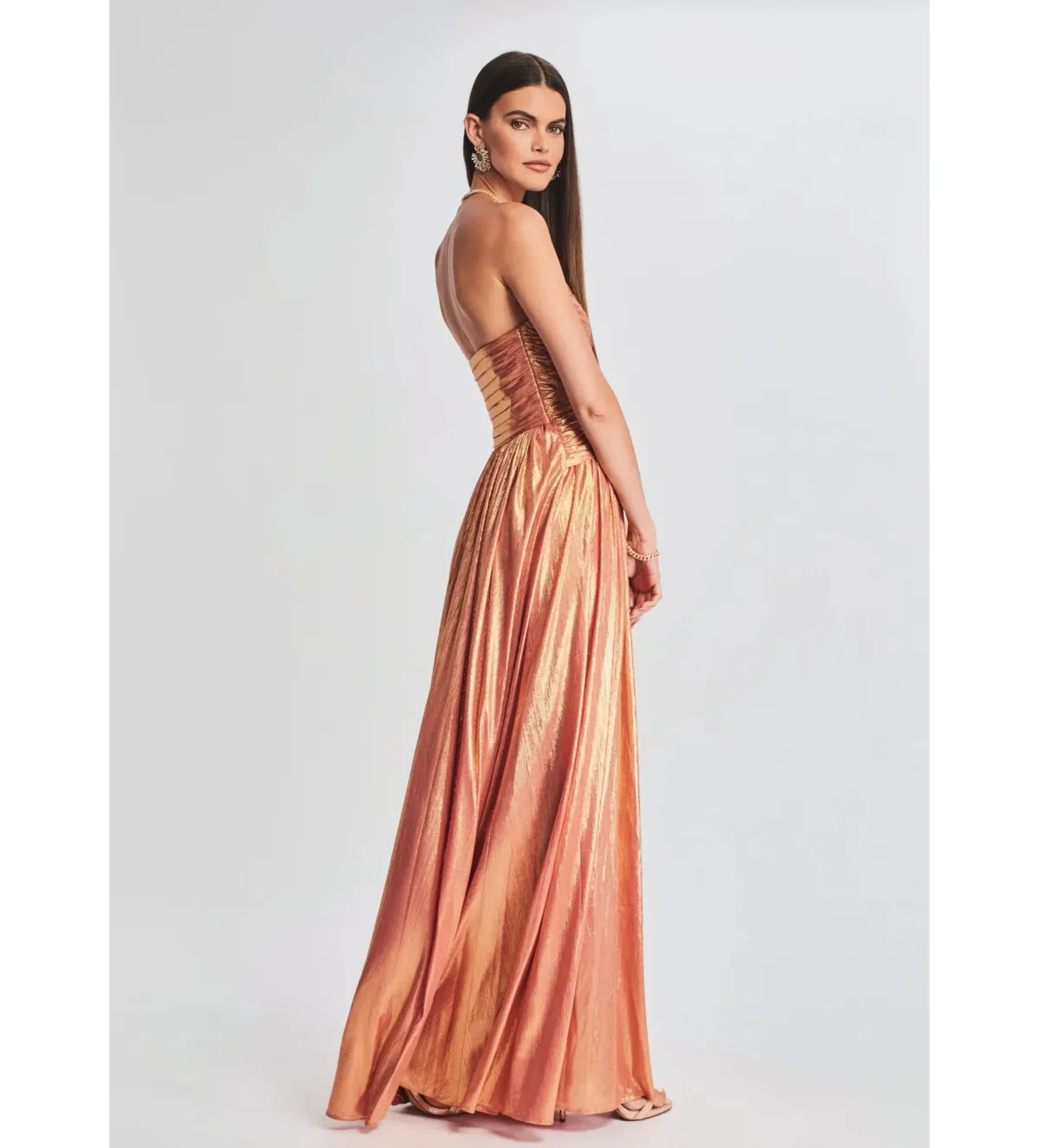 Retrofete Waldorf Dress in Apricot Size AU 8 - Image 3