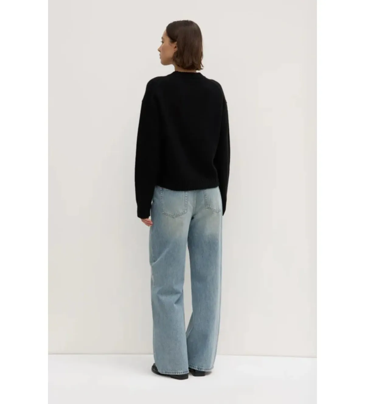 Assembly Label Beau Merino Wool Knit Black Size AU 8 - Image 4