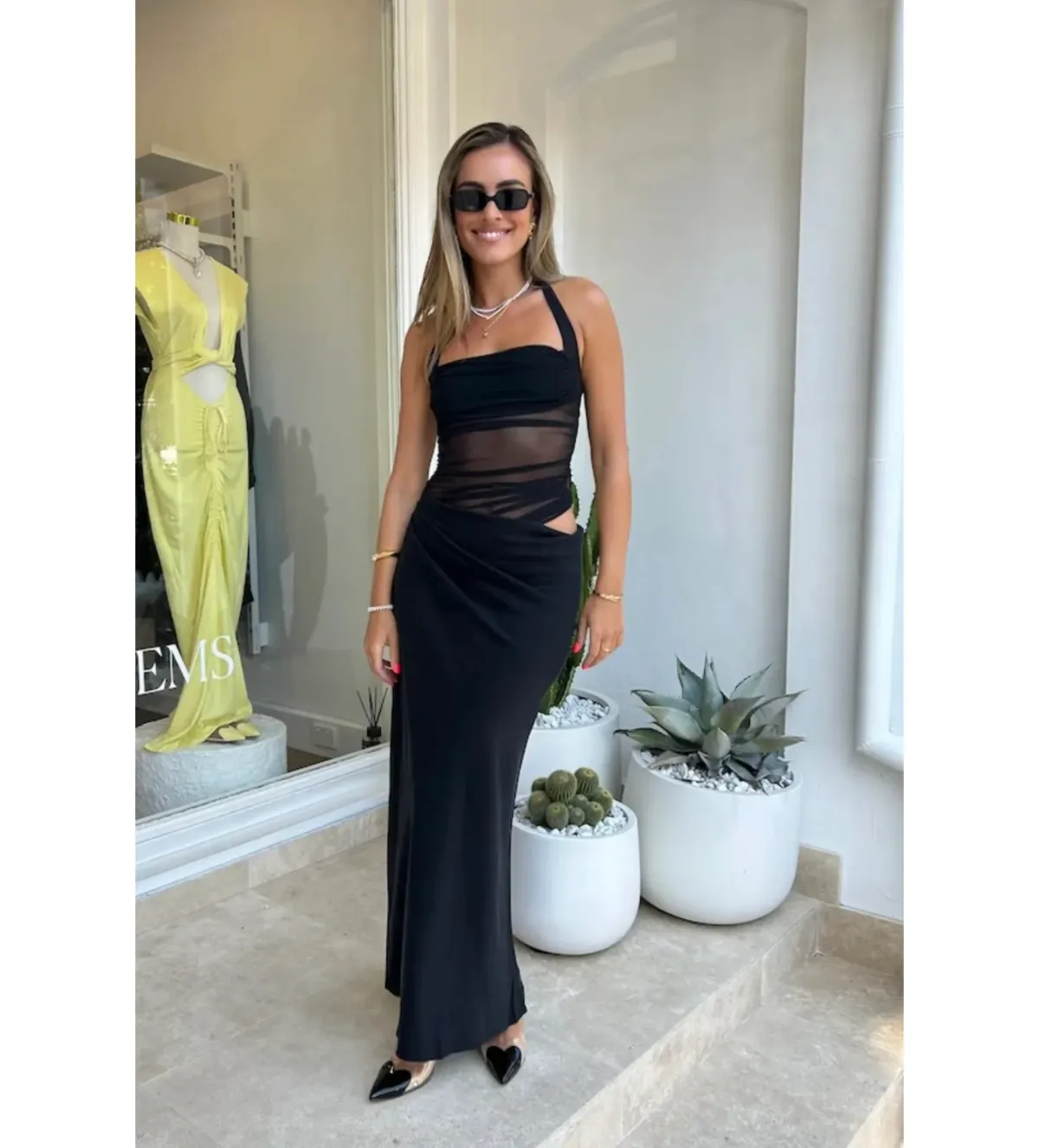 Benni Gina Halter Dress Black Size 10 - Image 2