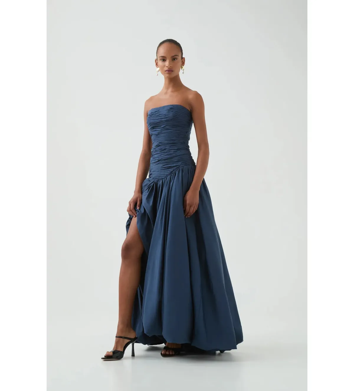 Aje Violette Bubble Maxi Skirt Slate Size AU 10 - Image 3