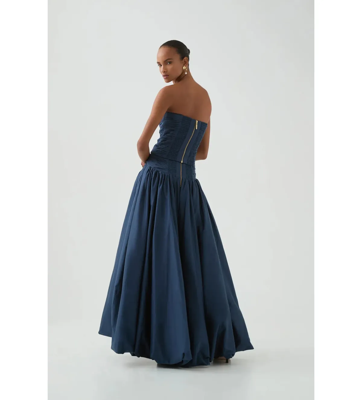 Aje Violette Bubble Maxi Skirt Slate Size AU 10 - Image 4