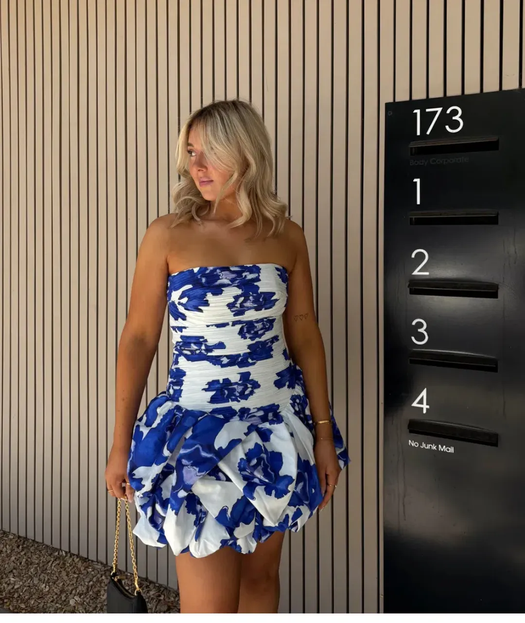 Aje Violette Bubble Hem Mini Dress Floral Size S/AU 8 for rent on The Volte - main image