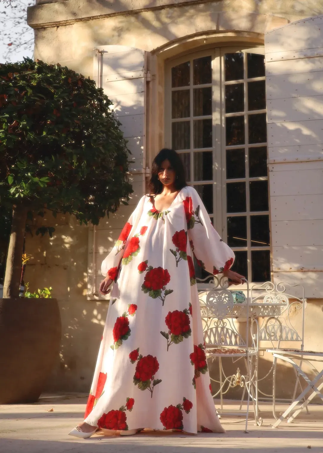 Morton Mac Delphina Dress Tall Crimson Ivy One Size for rent on The Volte - main image