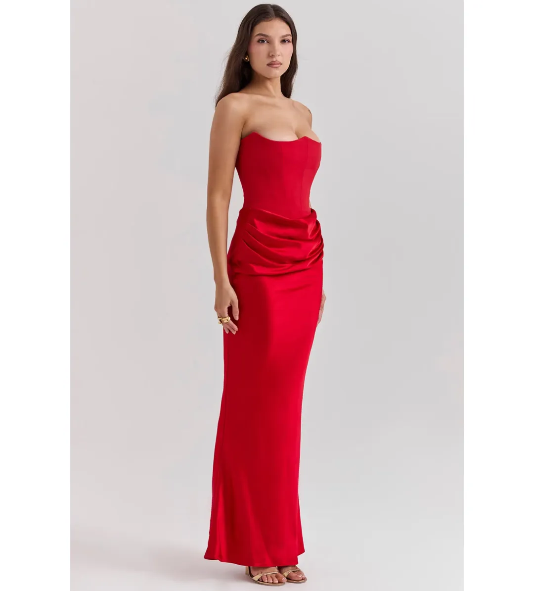 House of CB Red Persephone Dress in Red Size Small / AU 8 for rent on The Volte - main image