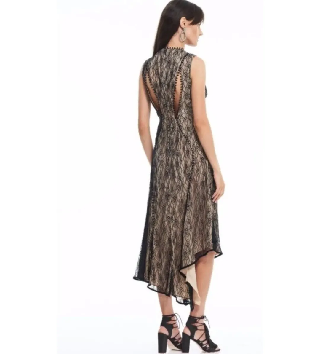 Talulah Isabel Cutout Lace Midi Dress Multi Size AU 12 for rent on The Volte - main image