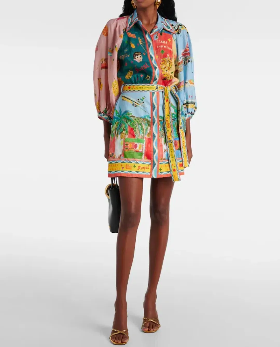 Alemais All Aboard Mini Shirt Dress Size 12 for rent on The Volte - main image