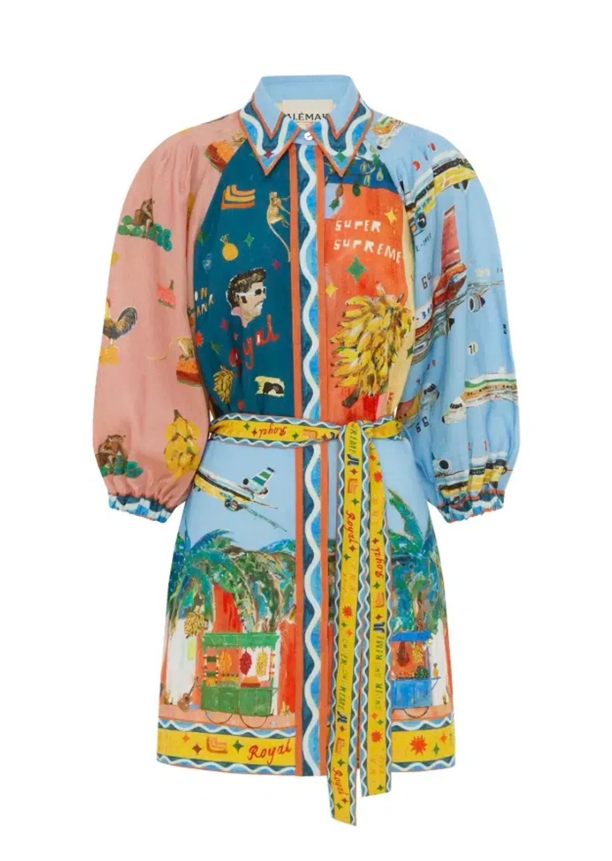 Alemais All Aboard Mini Shirt Dress Size 12 - Image 3