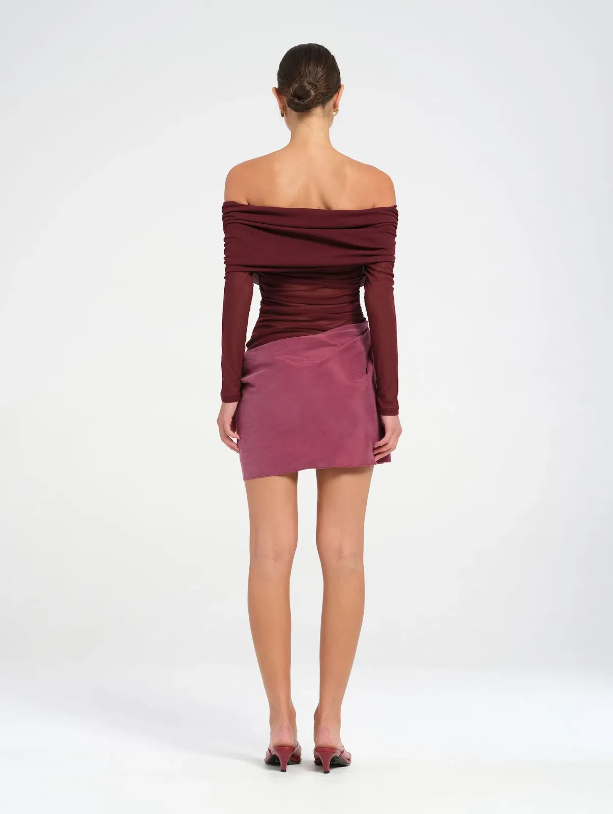 BENNI Luca Mini Dress in Plum Size 8  - Image 3