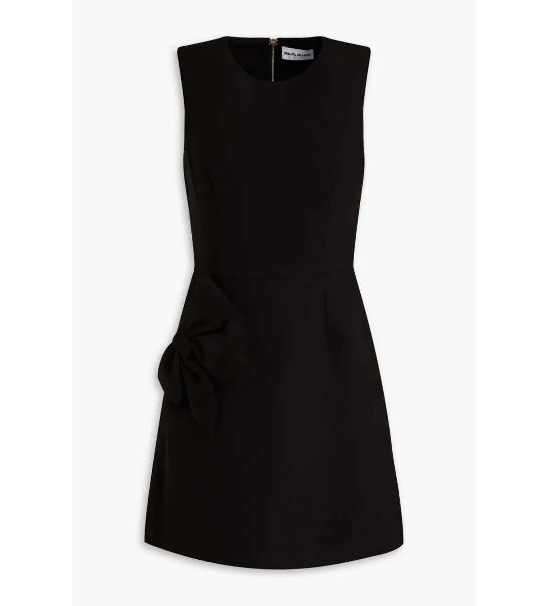 Rebecca Vallance Barbie-Bow Embellished Crepe Mini Dress Black Size AU 6 for rent on The Volte - main image