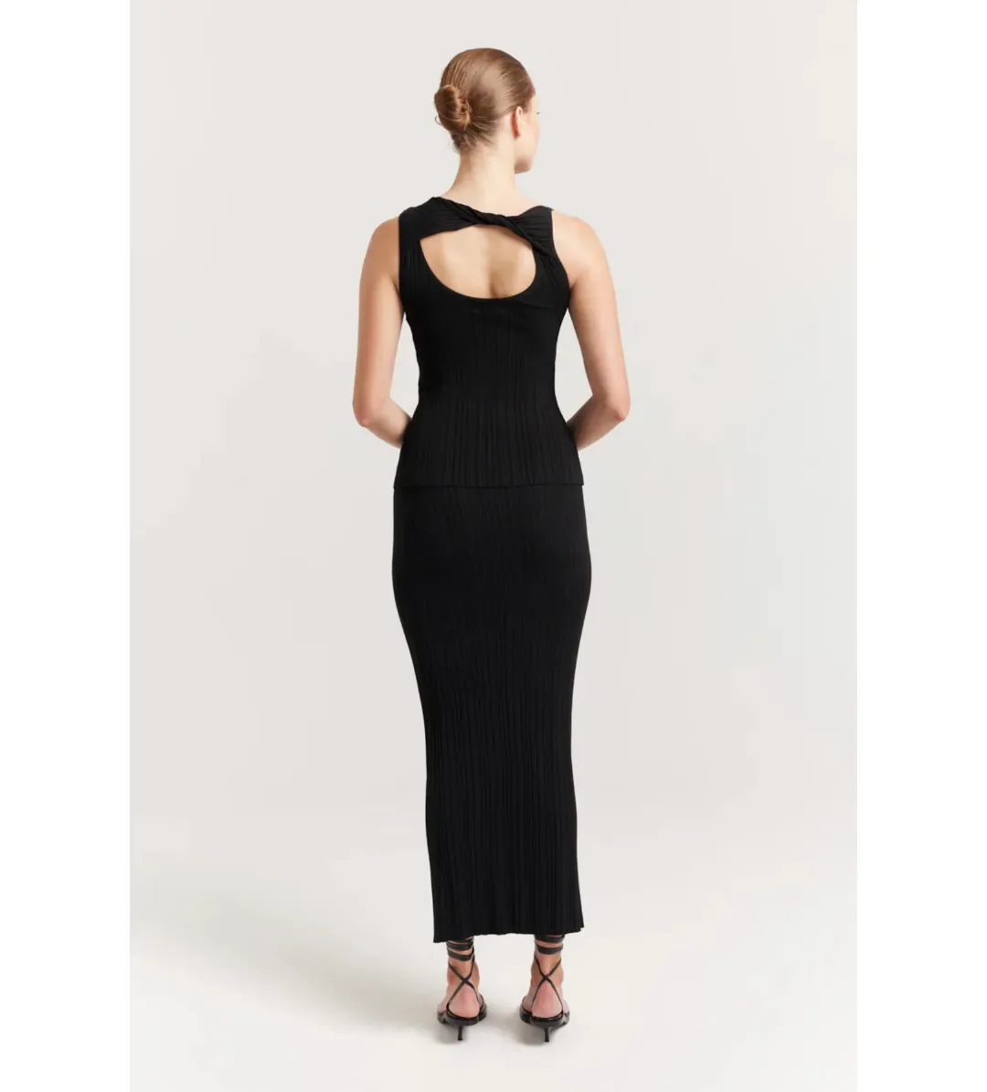 Henne Romee Knit Skirt and Top Set in Black Size AU 12 for rent on The Volte - main image