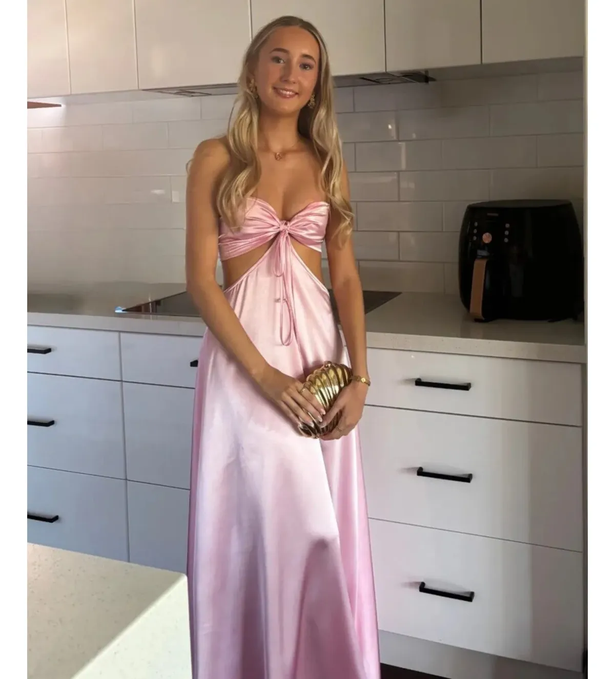 Lane + Sass Lucy Gown Baby Pink Size S/AU 8 - Image 2