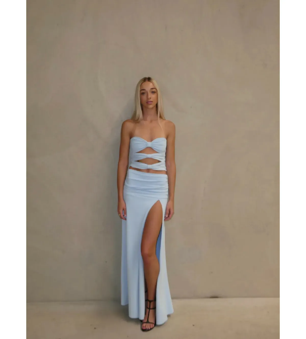 Mode Mila Remi Top and Maxi Skirt Set Ice Blue Size S / AU 8 - Image 1