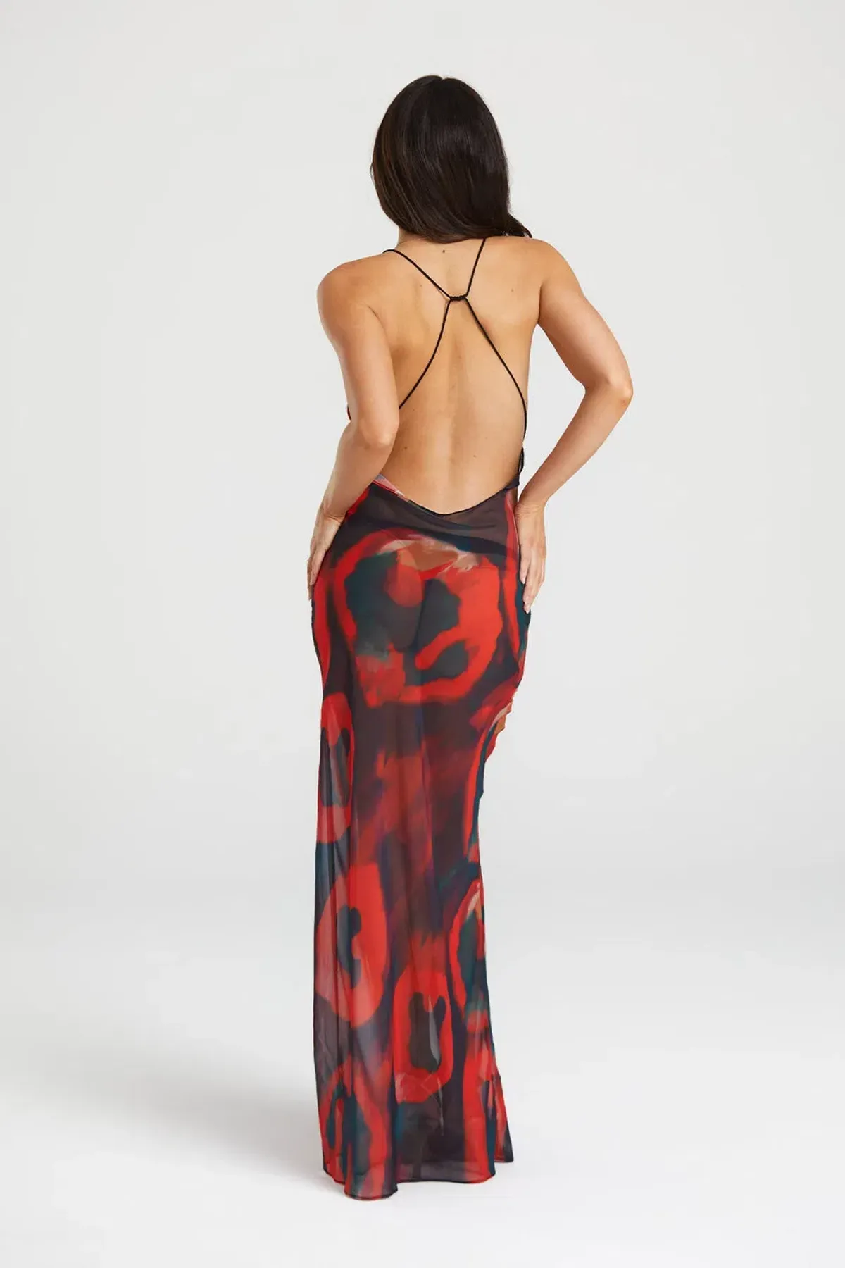 Sasha Therese Serene Dress Maxi Red Size AU 6 - Image 2