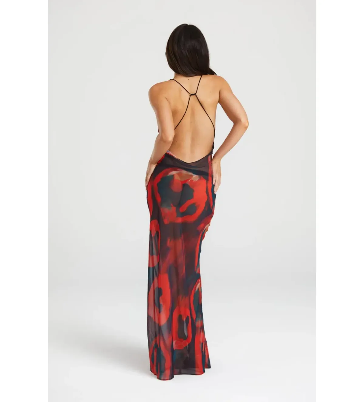 Sasha Therese Serene Maxi Dress Red Size AU 10 - Image 4