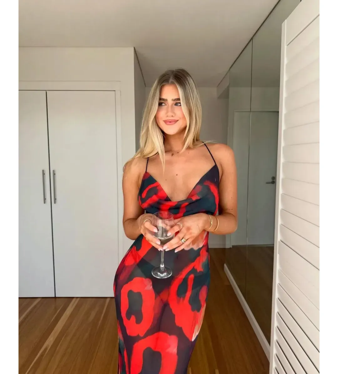 Sasha Therese Serene Maxi Dress Red Size AU 10 for rent on The Volte - main image