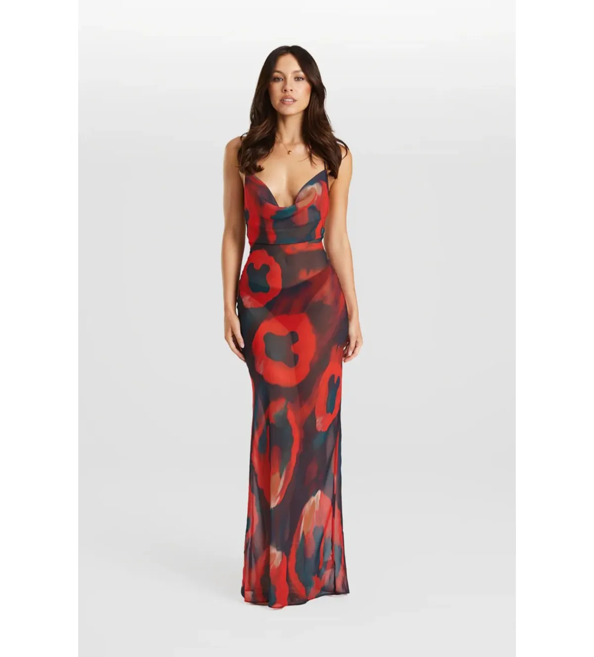 Sasha Therese Serene Maxi Dress Red Size AU 10 - Image 1