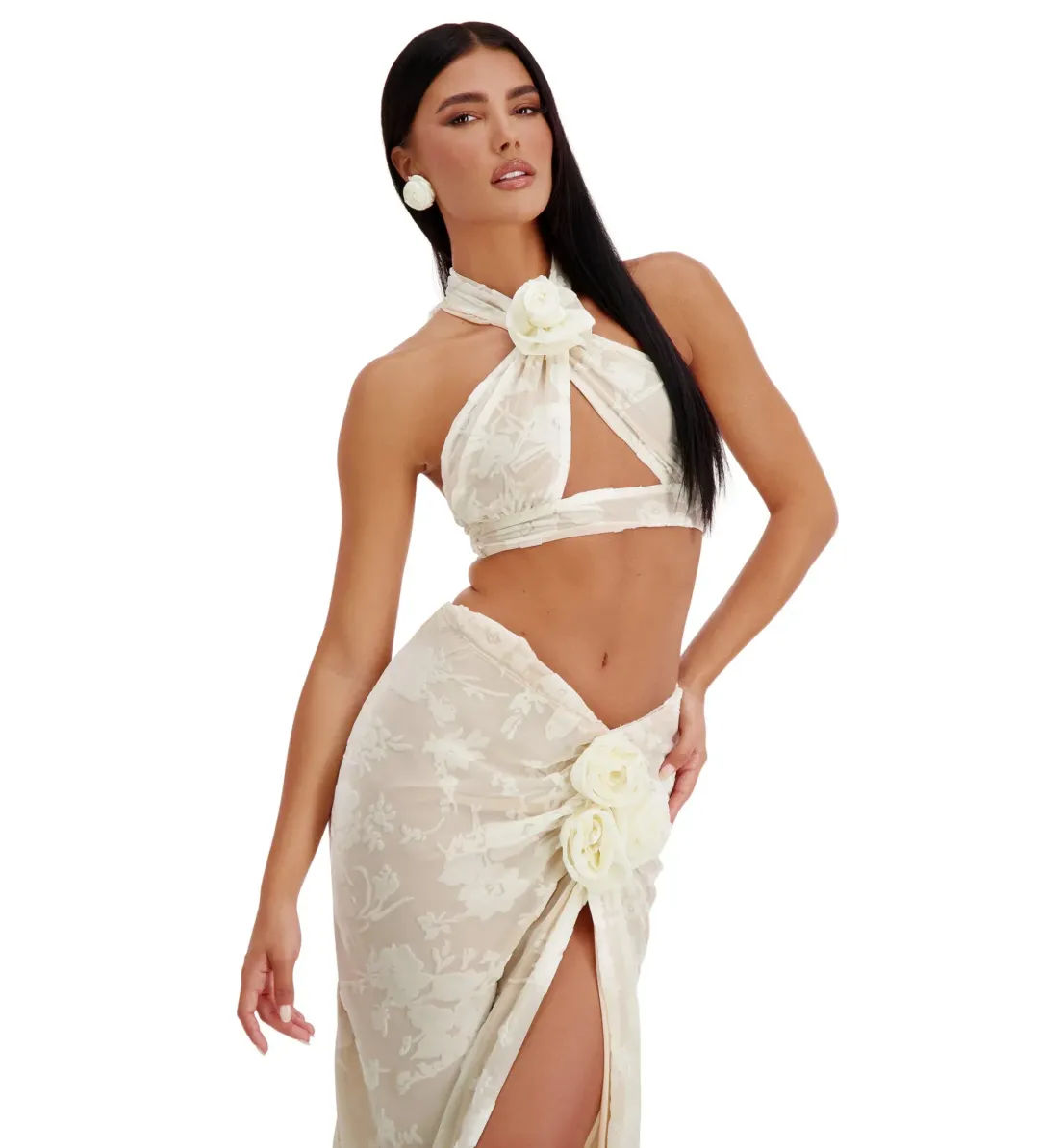 Alamour the Label Celestina Set Cream Size XS/AU 6 for rent on The Volte - main image