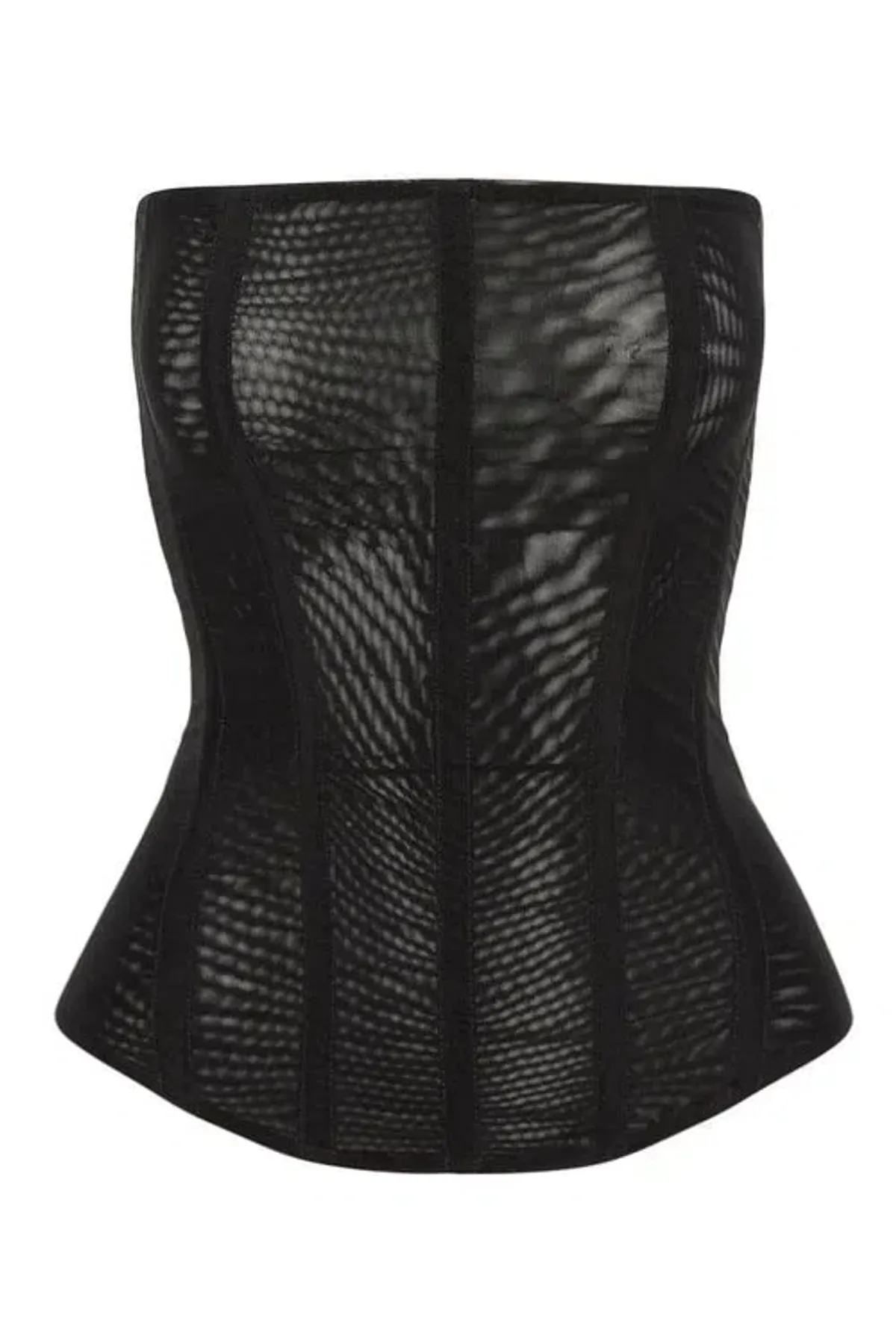 Leau White Muse Mesh Corset Top Black Size 10 - Image 3