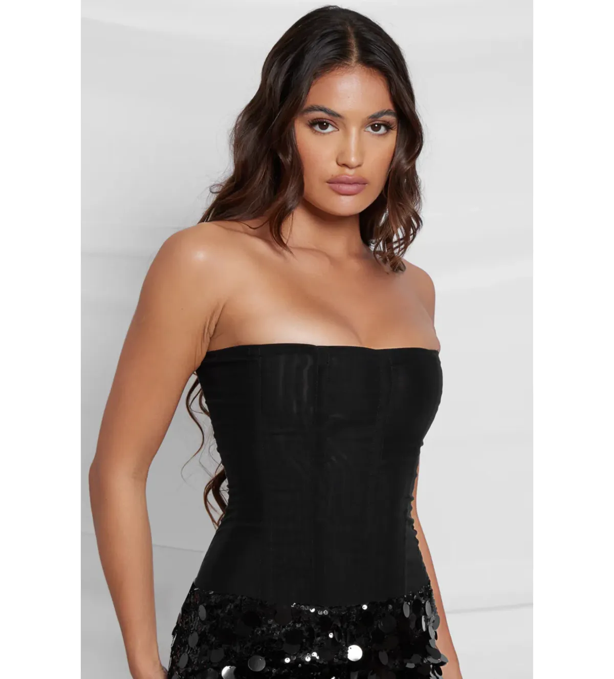 Leau White Muse Mesh Corset Top in Black Size AU 12 - Image 2