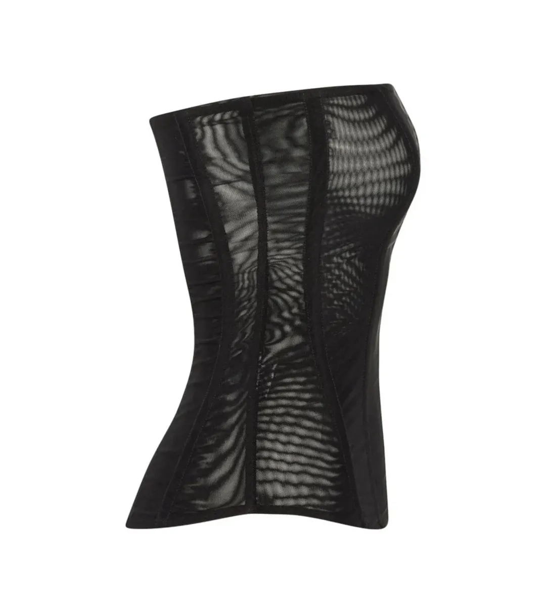 Leau White Muse Mesh Corset Top in Black Size AU 12 for rent on The Volte - main image