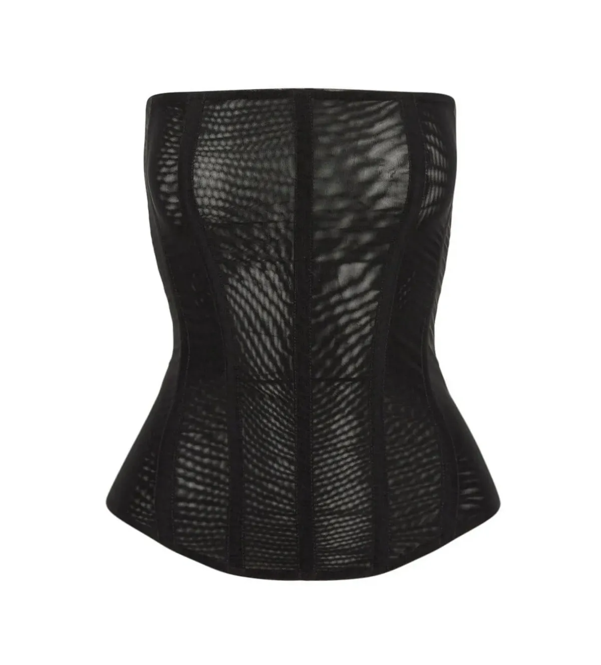 Leau White Muse Mesh Corset Top in Black Size AU 12 - Image 3
