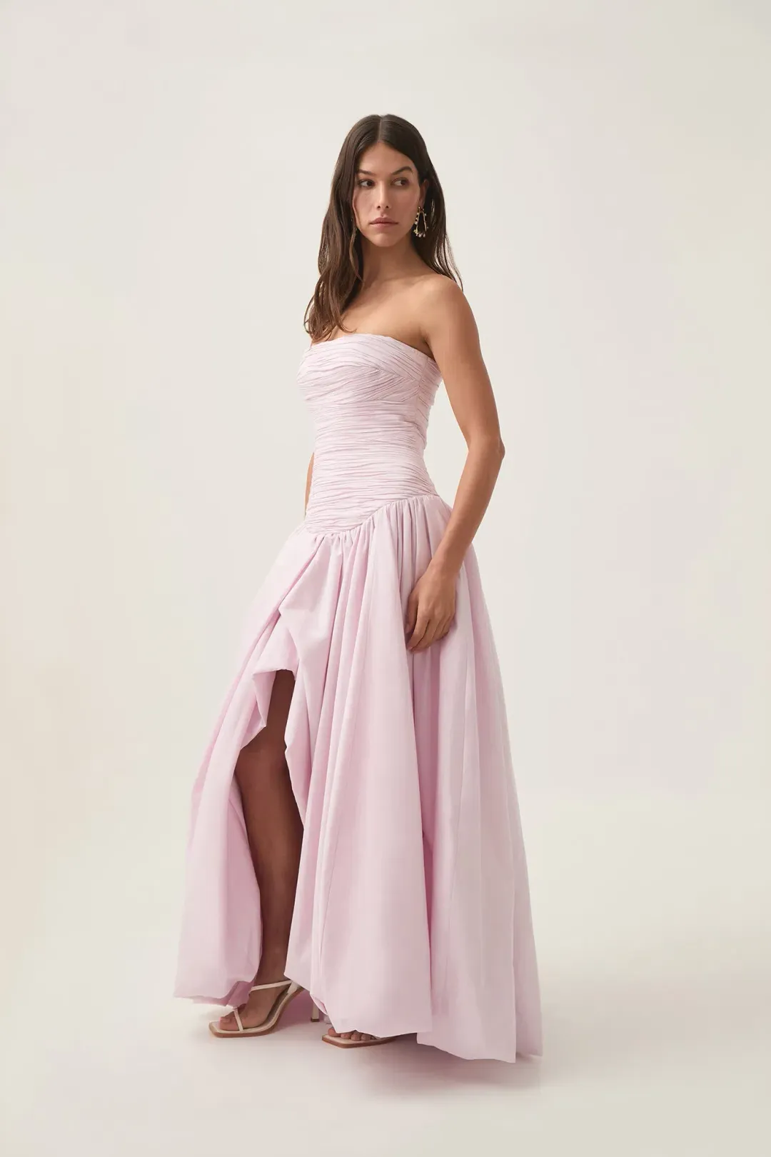 Aje Violette Bubble Hem Maxi Dress Pastel Pink Size AU 12 for rent on The Volte - main image