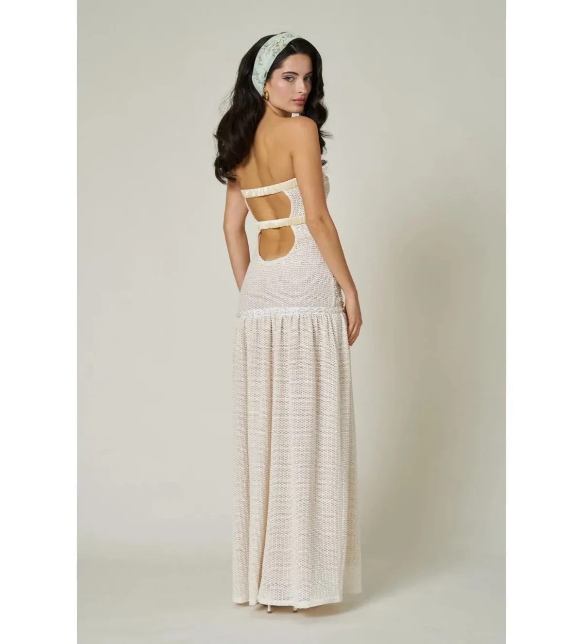 Fait Par Foutch Colette Maxi Dress Ivory Size XS/AU 6 - Image 2