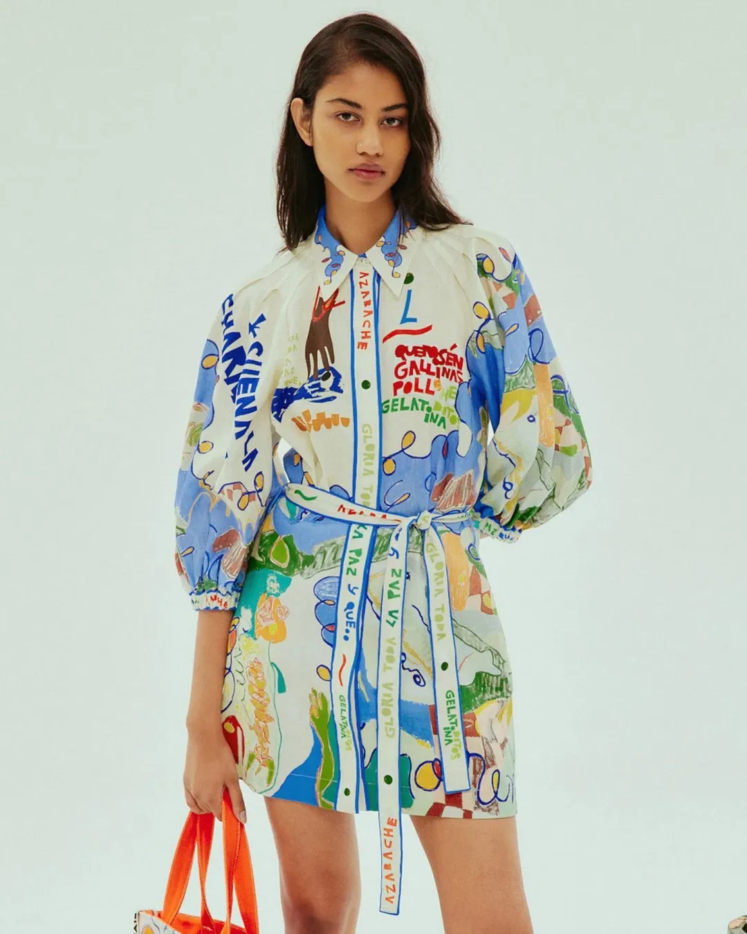 Alemais Nadia Mini Shirtdress Print Size AU 6 for rent on The Volte - main image