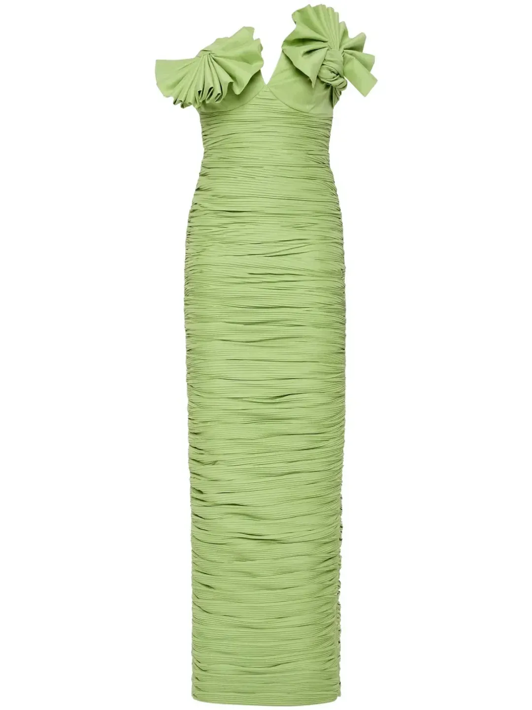Rachel Gilbert Jensen Maxi Gown Green Dress Size 12 for rent on The Volte - main image