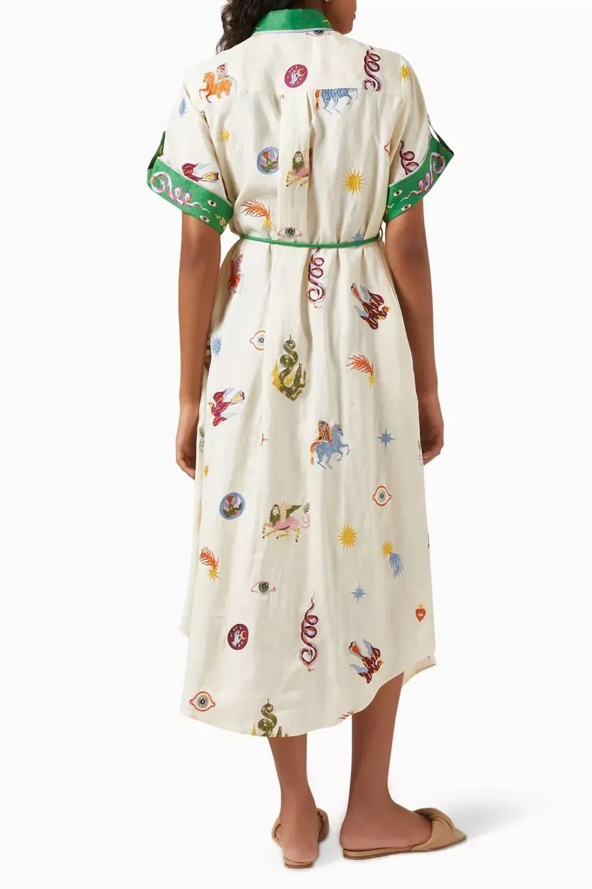 Alemais Seeker Embroidered Shirtdress Print in Size 8 - Image 4