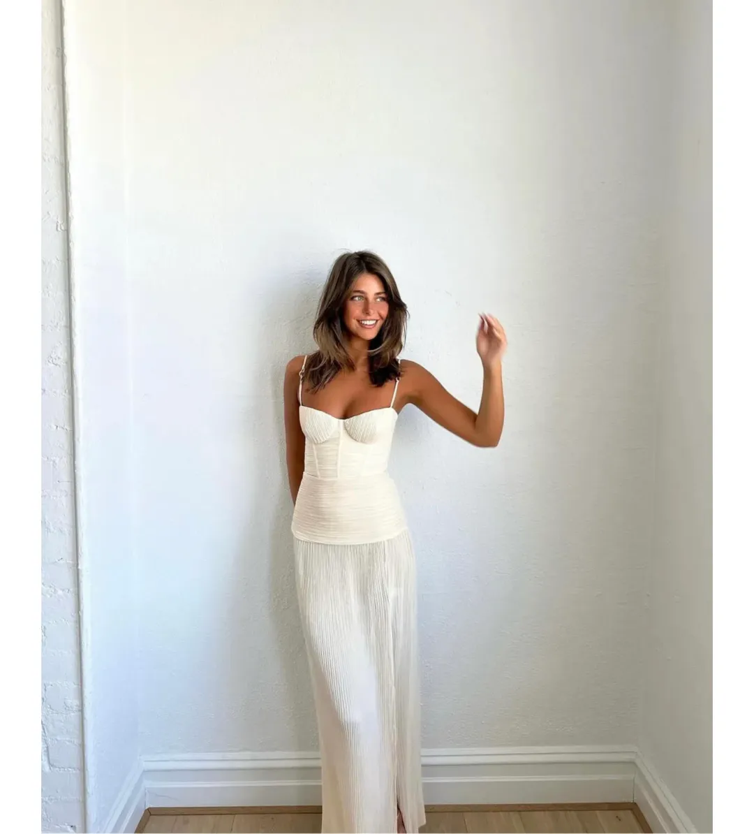 Manning Cartell Double Time Pleat Maxi Dress Nougat Size M/AU 10 for rent on The Volte - main image