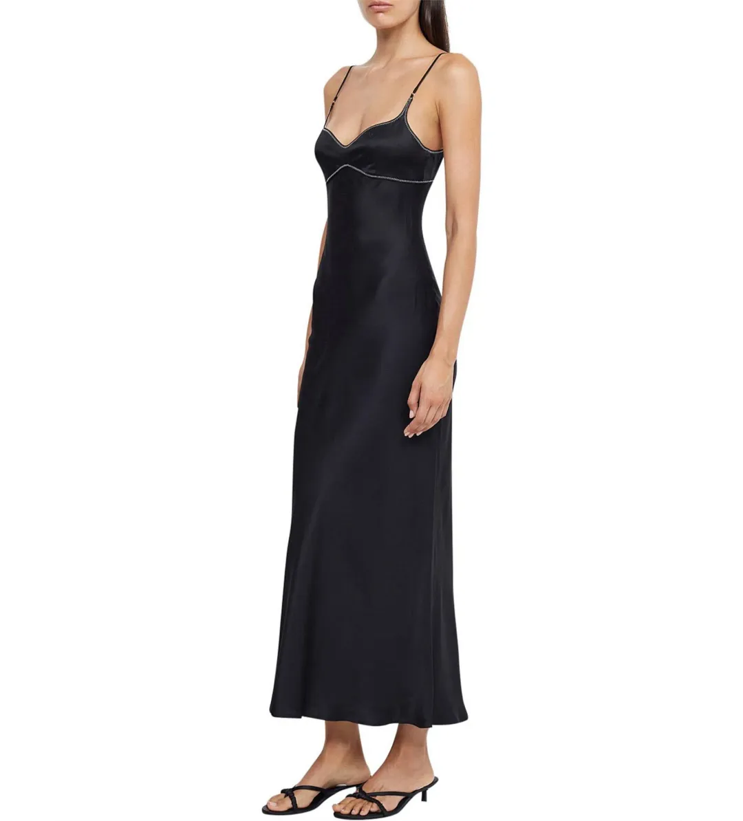 Bec & Bridge Emery Midi Dress Black/Ivory Size AU 8 for rent on The Volte - main image